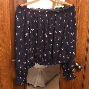 Barely Worn Arizona Off the Shoulder Floral Shirt